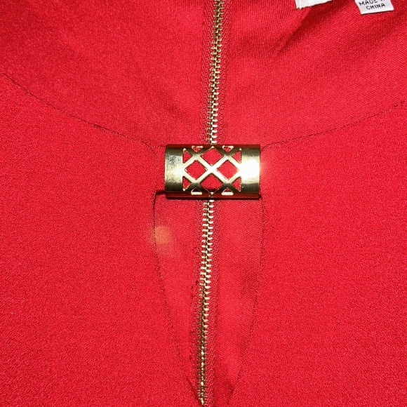 Sandra Darren Women’s Short Sleeve Red Dress Size 18W-EUC - Picture 3 of 6